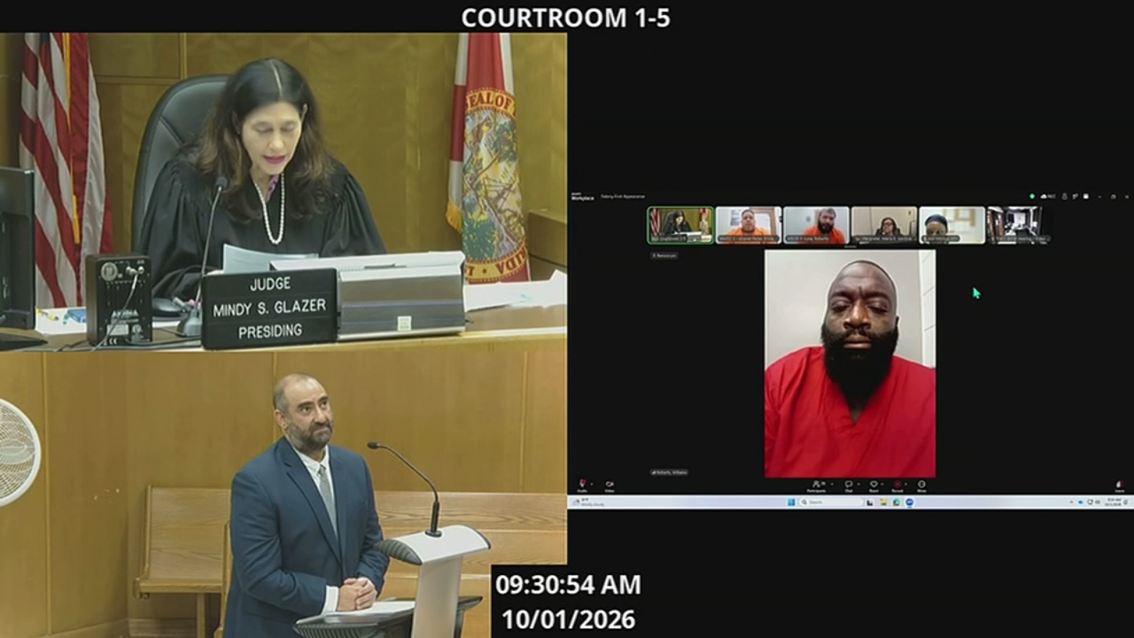 Prosecutors drop felony charge against rapper Rick Ross in domestic violence case
       — WABC-TV Eyewitness News (ABC7 NY)