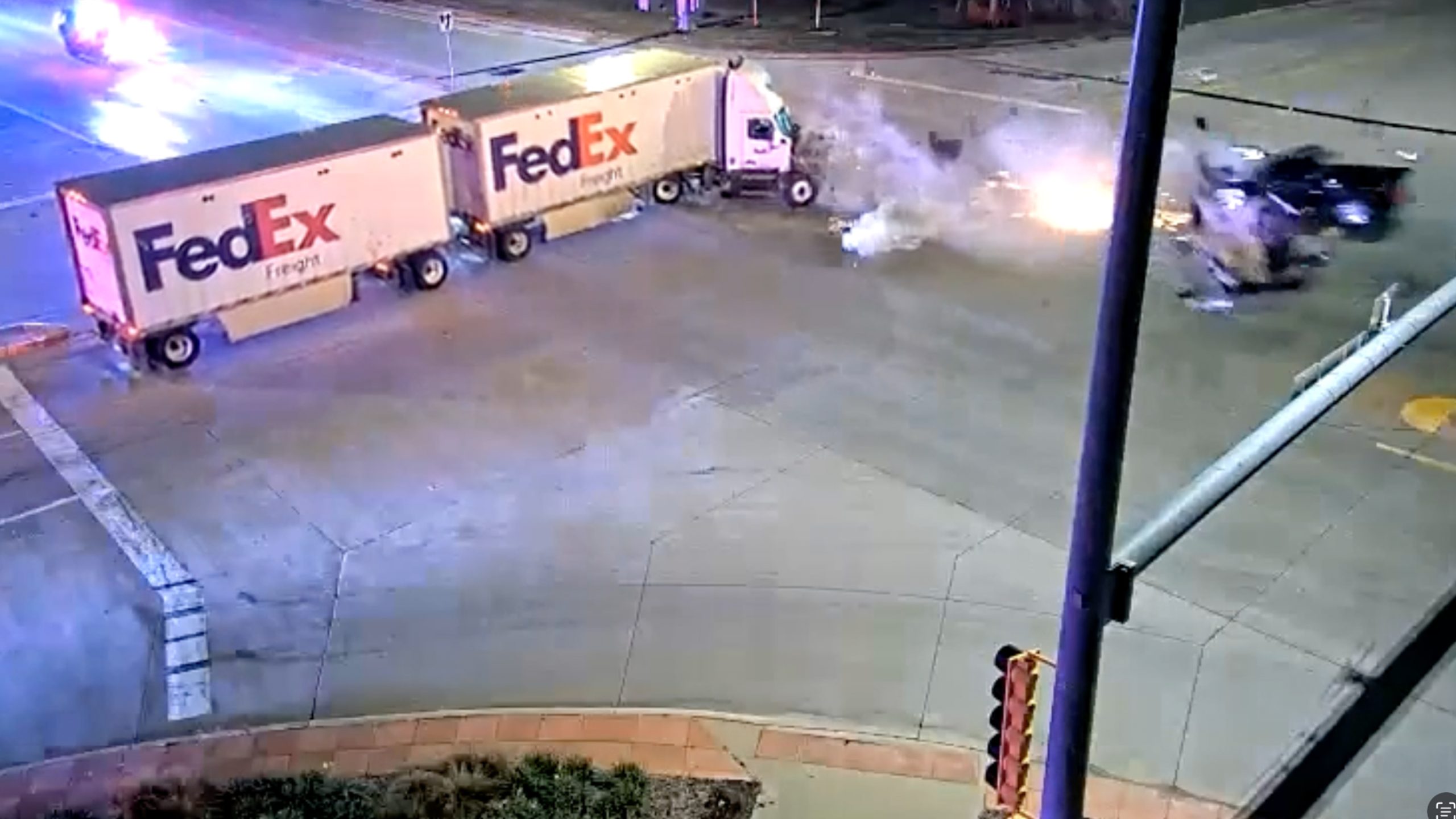Watch: Suspect fleeing from police crashes into FedEx semi-truck — Patchogue Community news